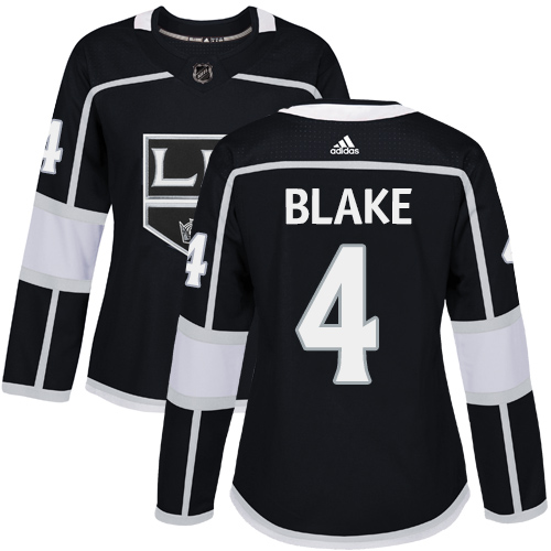 Adidas Los Angeles Kings 4 Rob Blake Black Home Authentic Women Stitched NHL Jersey